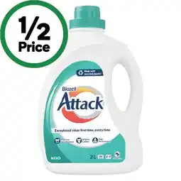 Woolworths Biozet Attack Laundry Liquid 2 Litre or Powder 2 kg offer