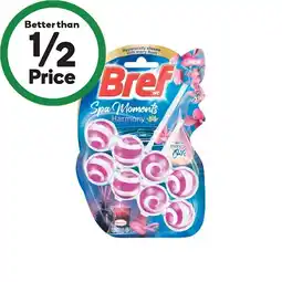 Woolworths Bref Power Active or Spa Moments Toilet Rim Block Pk 2 x 50g offer