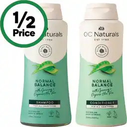 Woolworths Organic Care Shampoo or Conditioner 725ml offer