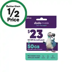 Woolworths Dodo $23 Starter Pack¥ offer