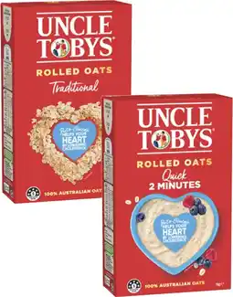 Coles Uncle Tobys Rolled Oats offer