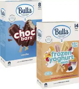 Coles Bulla Frozen Dessert Sticks-14 Pack 472mL-750mL offer