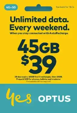 Coles Optus $39 Prepaid SIM Starter Kit offer