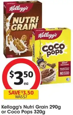 Coles Kellogg's Nutri Grain or Coco Pops offer
