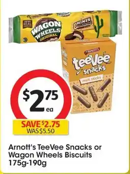 Coles Arnott's TeeVee Snacks or Wagon Wheels Biscuits offer