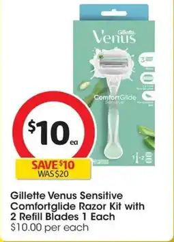 Coles Gillette Venus Sensitive Comfortglide Razor Kit offer