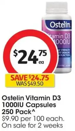 Coles Ostelin Vitamin D3 1000IU Capsules offer