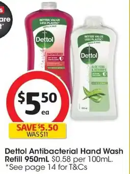 Coles Dettol Antibacterial Hand Wash Refill offer