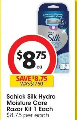 Coles Schick Silk Hydro Moisture Care Razor Kit offer