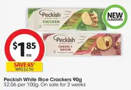 Coles Peckish White Rice Crackers offer