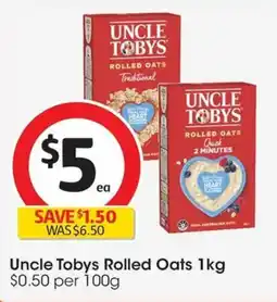 Coles Uncle Tobys Rolled Oats offer