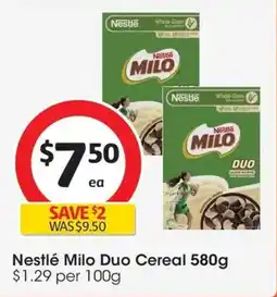 Coles Nestlé Milo Duo Cereal offer