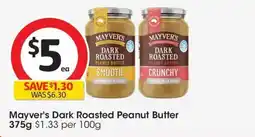 Coles Mayvers Dark Roasted Peanut Butter offer