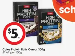 Coles Coles Protein Puffs Cereal offer