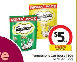 Coles Temptations Cat Treats offer