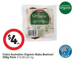 Coles Coles Australian Organic Baby Beetroot offer