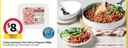 Coles Coles Australian Pork Mince Regular offer