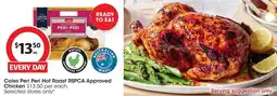 Coles Coles Peri Peri Hot Roast RSPCA Approved Chicken offer