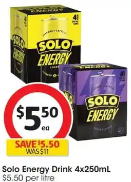 Coles Solo Energy Drink offer