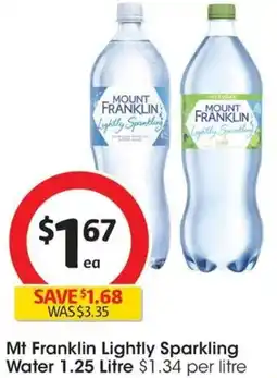 Coles Mt Franklin Lightly Sparkling Water offer