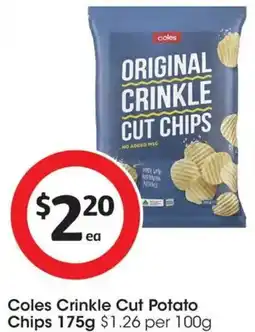 Coles Coles Crinkle Cut Potato Chips offer
