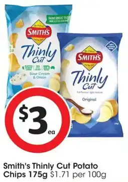 Coles Smith's Thinly Cut Potato Chips offer
