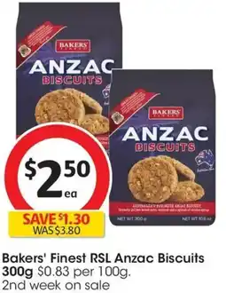 Coles Bakers' Finest RSL Anzac Biscuits offer