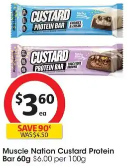 Coles Muscle Nation Custard Protein Bar offer