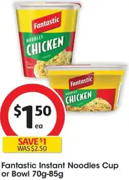 Coles Fantastic Instant Noodles Cup or Bowl offer