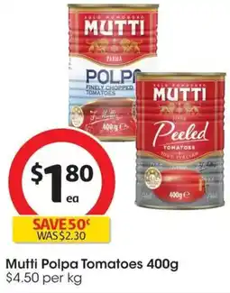 Coles Mutti Polpa Tomatoes offer