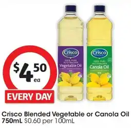 Coles Crisco Blended Vegetable or Canola Oil offer