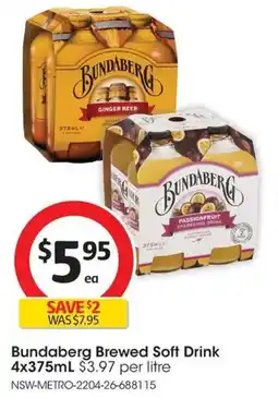 Coles Bundaberg Brewed Soft Drink offer