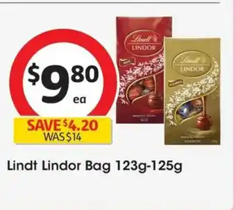 Coles Lindt Lindor Bag offer