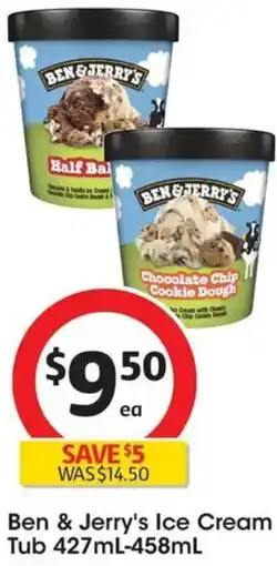 Coles Ben & Jerry's Ice Cream Tub offer