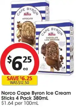 Coles Norco Cape Byron Ice Cream Sticks offer