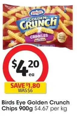 Coles Birds Eye Golden Crunch Chips offer