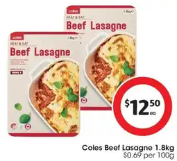 Coles Coles Beef Lasagne offer