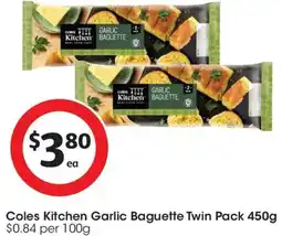 Coles Coles Kitchen Garlic Baguette offer