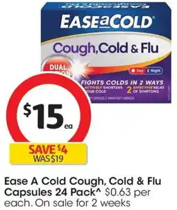 Coles Ease A Cold Cough, Cold & Flu Capsules offer