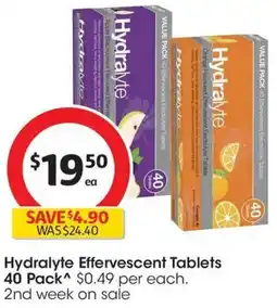 Coles Hydralyte Effervescent Tablets offer