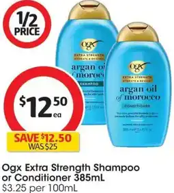 Coles Ogx Extra Strength Shampoo or Conditioner offer