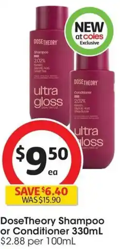 Coles DoseTheory Shampoo or Conditioner offer