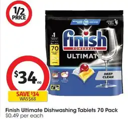 Coles Finish Ultimate Dishwashing Tablets offer
