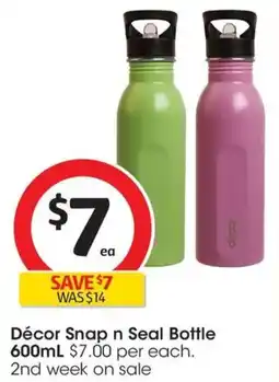 Coles Décor Snap n Seal Bottle offer
