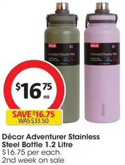 Coles Décor Adventurer Stainless Steel Bottle offer