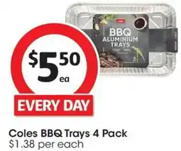 Coles Coles BBQ Trays offer