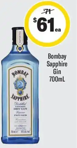 Coles Bombay Sapphire Gin offer