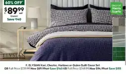 Harris Scarfe Kori, Chester, Harlowe or Quinn Quilt Cover Set offer
