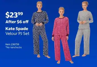 Kate Spade Velour PJ Set