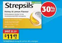 Cincotta Chemist Strepsils Honey & Lemon Flavour offer